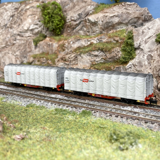 2 wagons bâchés Kils, "Rail Cargo Austria", ÖBB, Ep V et VI - ARNOLD HN6697 - N 1/160