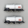 2 wagons Uh, 3 essieux, "AVIA", SNCF, Ep IV - ARNOLD HN6676 - N 1/160