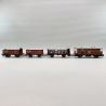 4 wagons de marchandises, 2 essieux, KPEV, Ep I - ROCO 6600073 - HO 1/87