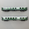 2 voitures Pullman Transatlantique, ETAT, Ep IIb + éclairage - LSMODELS MW40946 - HO 1/87