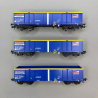 3 wagons tombereaux Eammos, "NACCO", Sncf, Ep VI - JOUEF HJ6293 - HO 1/87