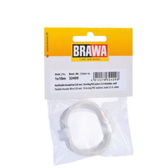 Câble 0,05 mm², Blanc, 10 m - BRAWA 32409