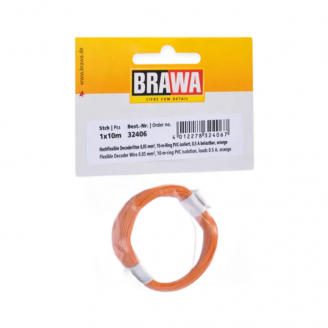 Câble 0,05 mm², Orange, 10 m - BRAWA 32406