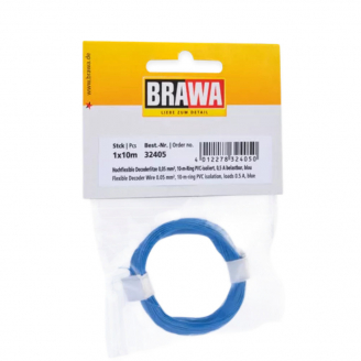 Câble 0,05 mm², Bleu, 10 m - BRAWA 32405