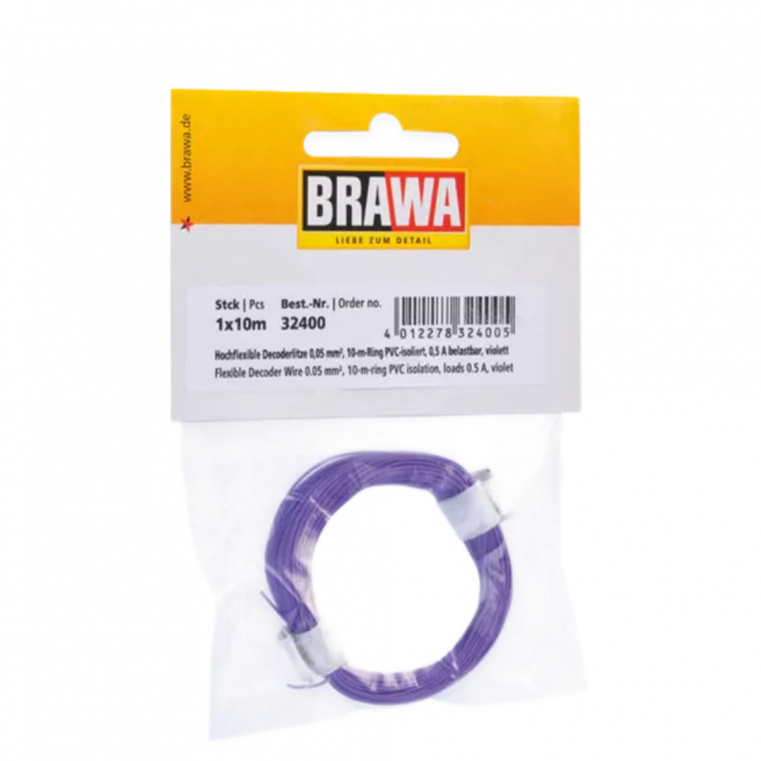 Câble 0,05 mm², Violet, 10 m - BRAWA 32400