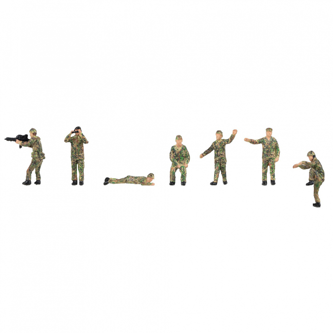 7 Soldats en formation - FALLER 151751 - HO 1/87