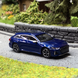 Audi RS6 Avant 2019, Bleu - Minichamps 870010011 - HO 1/87