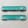 2 wagons à bâche coulissante, Rils, SNCB, Ep VI - MARKLIN 47164 - HO 1/87