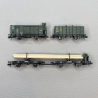 3 wagons transport de marchandises, K.Bay.Sts.B.  Ep I - FLEISCHMANN 6660061 - N 1/160