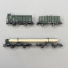 3 wagons transport de marchandises, K.Bay.Sts.B.  Ep I - FLEISCHMANN 6660061 - N 1/160