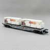 Wagon porte-conteneurs, Sgns, "COOP", CFF Cargo, Ep VI - MINITRIX 15494 - N 1/160-