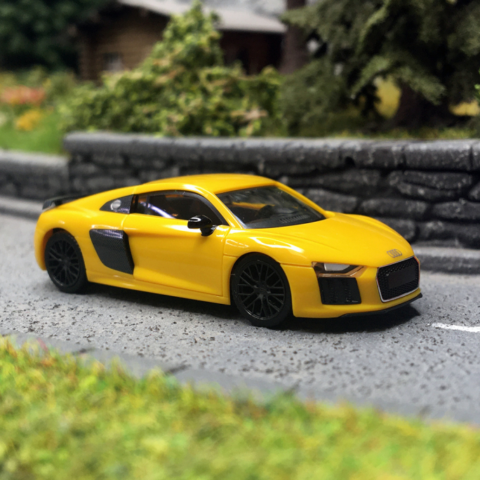 Audi R8 V10 Plus, Jaune - Herpa 028516-004 - HO 1/87