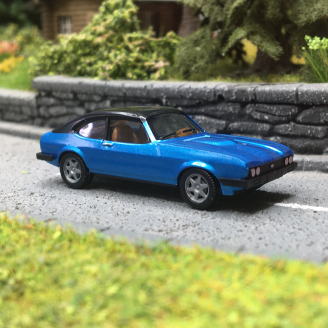 Ford Capri II, Bleu - Herpa 430807-002 - HO 1/87