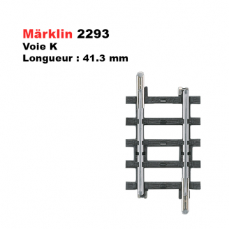 Rail droit, voie K, 41.3 mm - MARKLIN 2293 - HO 1/87