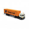 MAN F90 camion porte conteneur "Hapag-Lloyd", Orange et bleu - MINIS LC4068 - N 1/160