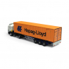 MAN F90 camion porte conteneur "Hapag-Lloyd", Orange et bleu - MINIS LC4068 - N 1/160