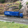 MAN F90 camion porte conteneur "Norfolkline", Bleu - MINIS LC4067 - N 1/160