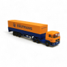 MAN F90 camion Semi remorque bâche "Deutrans", Orange et bleu - MINIS LC4072 - N 1/160