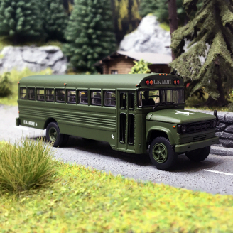 Bus, Dodge S 600 US Army, Vert - Brekina 61331 - HO 1/87