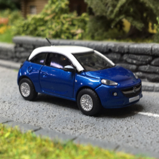 Opel Adam, Bleu Métallisé & Blanc - PCX 870381 - HO 1/87