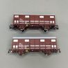 2 wagons Couvert Primeur type Ghs 69.6, Sncf,Ep IV et V - PIKO 97311 - HO 1/87