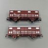 2 wagons Couvert Primeur type Ghs 69.6, Sncf,Ep IV et V - PIKO 97311 - HO 1/87