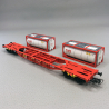 2 wagons porte-conteneurs, ÖBB/RCW  Ep VI - ROCO 6600077 - HO 1/87