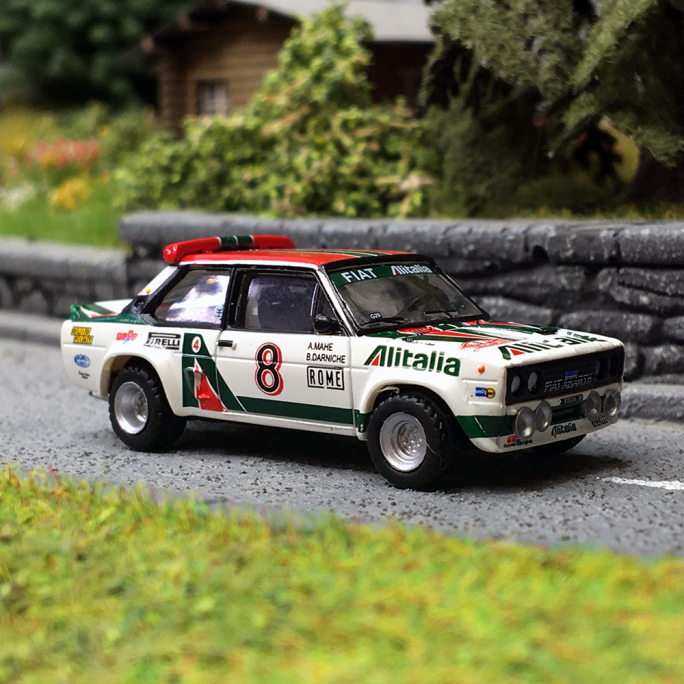 Fiat 131 Abarth, Alitalia, Darniche N°8, Monté Carlo 1978 - Brekina 22653 - 1/87