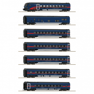 Coffret de 7 voitures Nightjet, ÖBB, Ep VI - ROCO 5500004 - HO 1/87