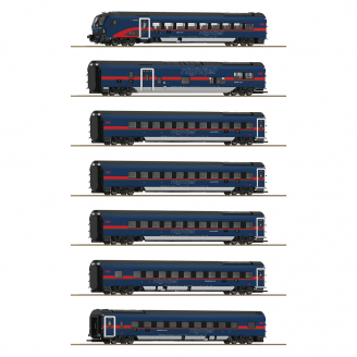 Coffret de 7 voitures Nightjet, ÖBB, Digital Sonore, Ep VI - ROCO 5510004 - HO 1/87