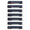 Coffret de 7 voitures Nightjet, ÖBB, Digital Sonore, Ep VI - ROCO 5510004 - HO 1/87