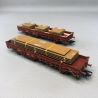 2 Wagons à ranchersKbs, SNCB, Ep IV - MARKLIN 46932 - HO 1/87