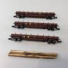 3 Wagons à ranchers, 4 essieux, OBB, Ep IV - MARKLIN 86684 - Z 1/220