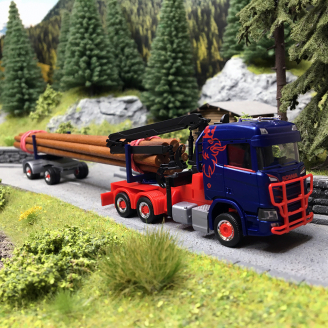 Scania CR 20 ND Langholz-Transporter - HERPA 316781 - HO 1/87