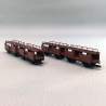 Set wagons transport d'automobiles Off 52, DB, Ep III - MARKLIN 86235 - Z 1/220