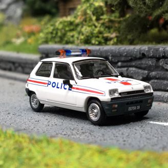 Renault R5 Alpine Turbo 1981 "Police", Blanc - REE CB-167 - HO 1/87