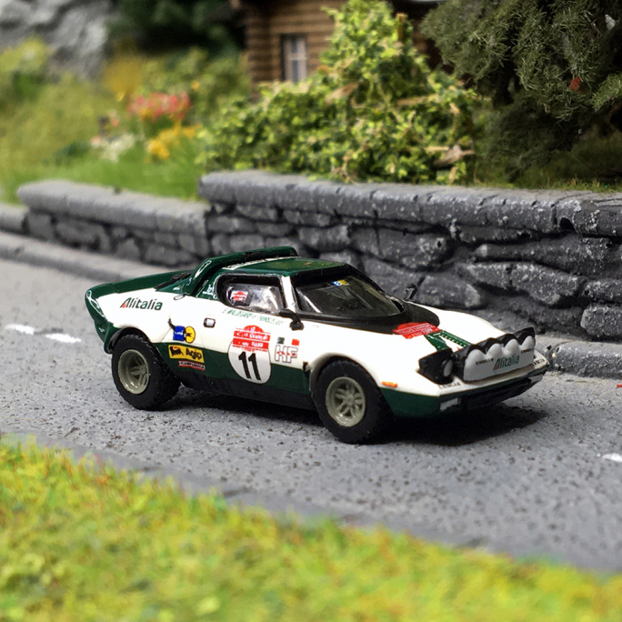 Lancia Stratos HF, "Alitalia" N°11, Blanc & Vert - Brekina 29654 - 1/87