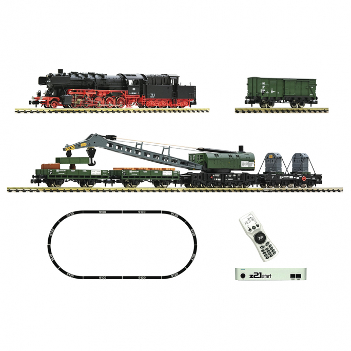 Coffret locomotive à vapeur BR 051 avec train-grue, DB Ep IV - FLEISCHMANN 5170004 - N 1/160