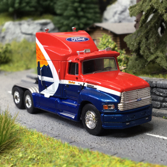 Camion, Ford Aeromax, "bigfoot", Rouge & Bleu - Brekina 85904 - HO 1/87