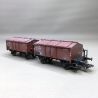 Paire de wagons à couvercles rabattables Ep. III - Marklin 46018 - HO 1/87