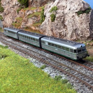 Coffret Autorail diesel "Ferrobus" RENFE, classe 591.300, livrée argent, Ep. III