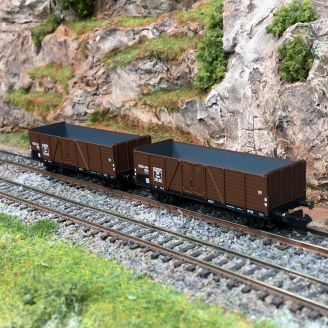 Coffret 2 wagons de marchandises Omm OBB Ep. III - Arnold HN6383 - N 1 /160