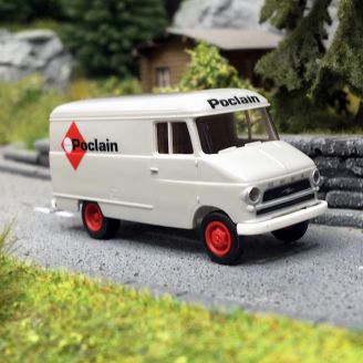 Opel Blitz Kasten A "Poclain", Blanc - Brekina 35631 - HO 1/87