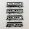 3 voitures 1CL, 2CL et 1 fourgon Dmp, "ex DRG", SNCF, Ep III - ROCO 6200055 - HO 1/87