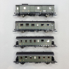 3 voitures 1CL, 2CL et 1 fourgon Dmp, "ex DRG", SNCF, Ep III - ROCO 6200055 - HO 1/87