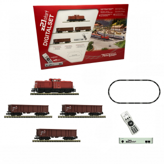 Coffret démarrage locomotive diesel 204 avec wagons, DB , Ep V et VI digital - FLEISCHMANN 5170005 - N 1/160