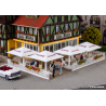 4 parasols pour terrasse ou restaurant - VOLLMER 45138  - HO 1/87