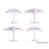 4 parasols pour terrasse ou restaurant - VOLLMER 45138  - HO 1/87