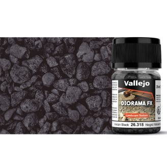 Gravier Noir Volcan (2-5mm), 60g, diorama FX -Vallejo 26.318