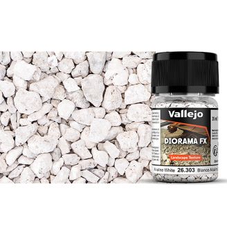 Gravier Blanc Alcalin (2-5mm), 60g, diorama FX - Vallejo 26.303